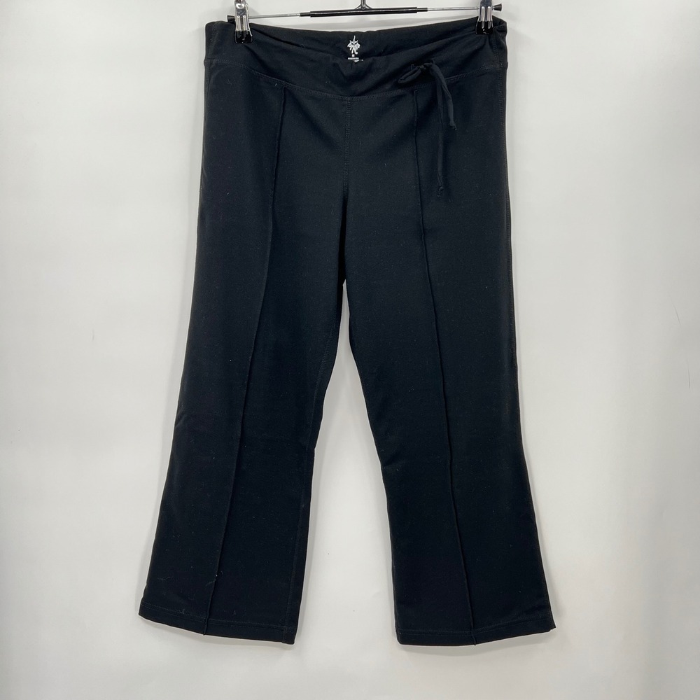 Prana M Yoga Pants Womens Black Flare Drawstring Recycled Breathe